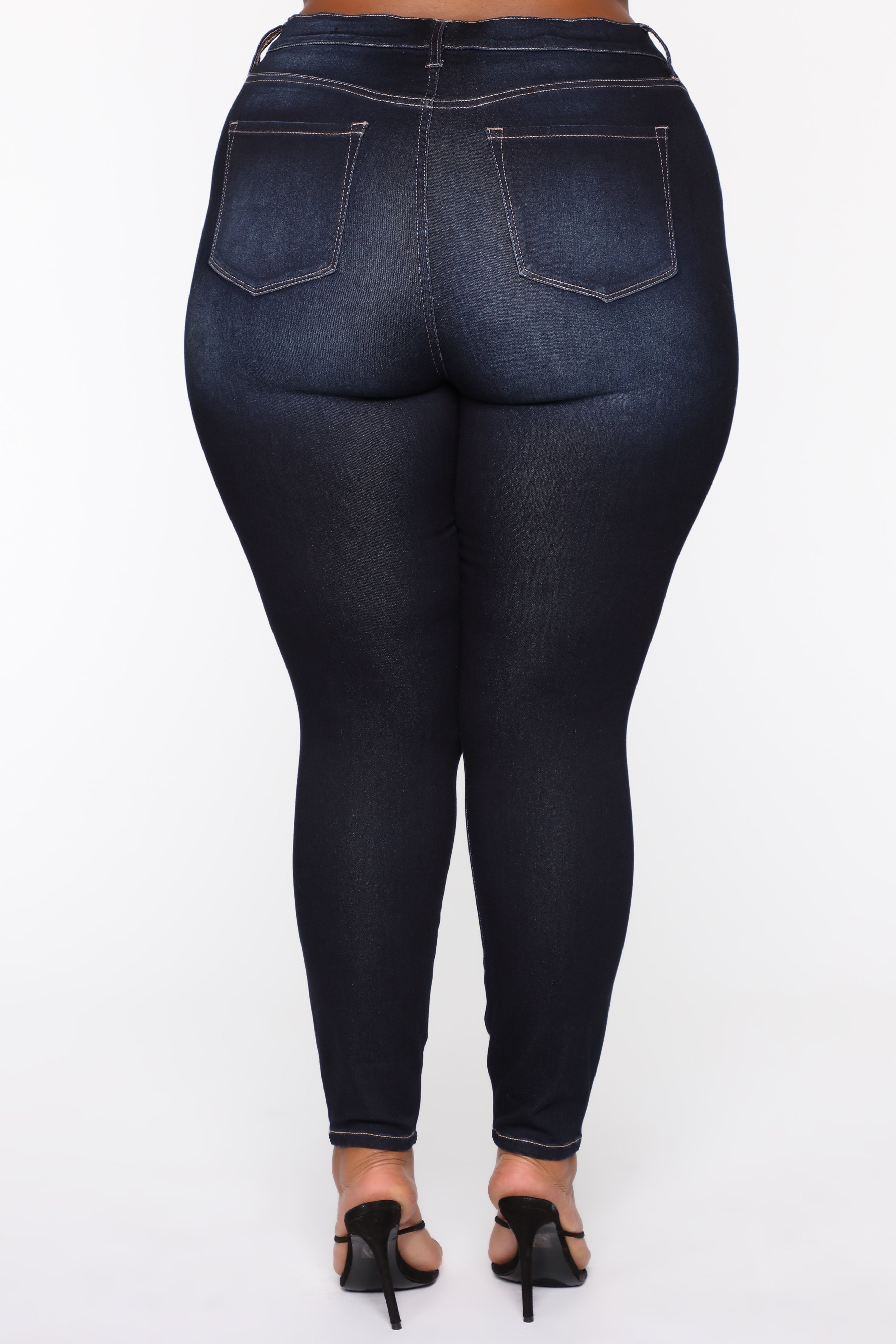 Swing My Way High Rise Skinny Jeans - Dark Denim Ins Street