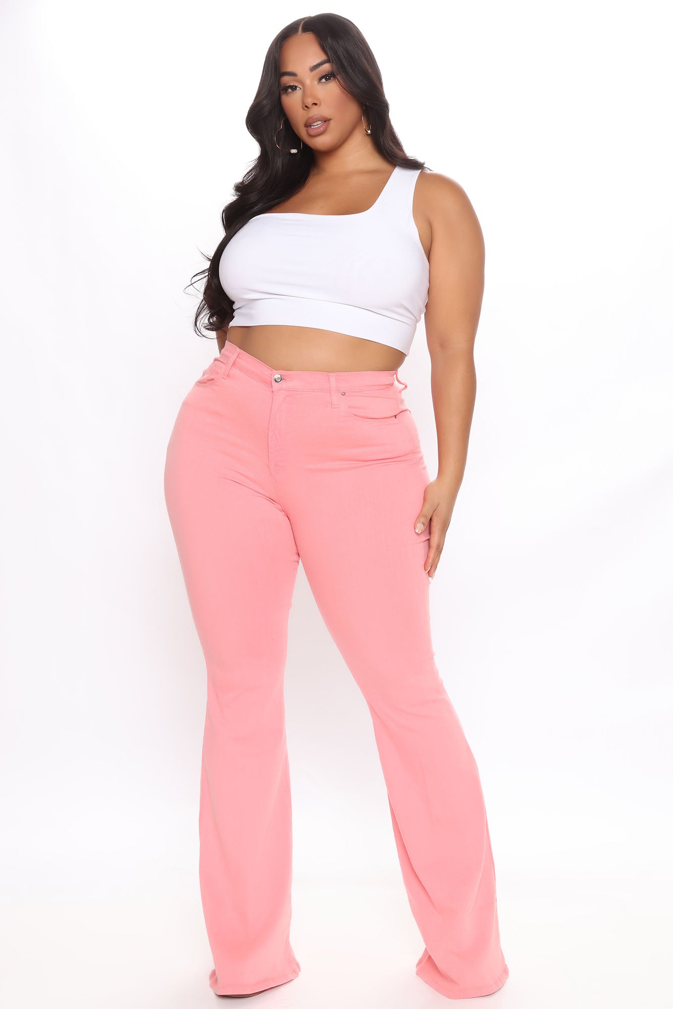 Tall Santorini Super Stretch Flare Jeans - Pink Ins Street
