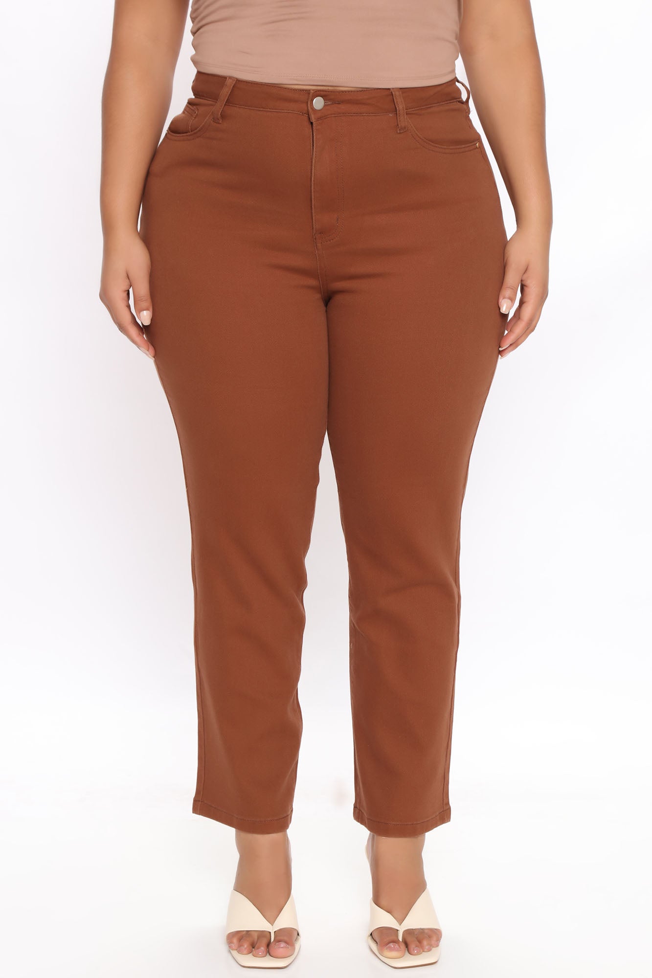 Classic High Rise Straight Leg Jeans - Chocolate Ins Street
