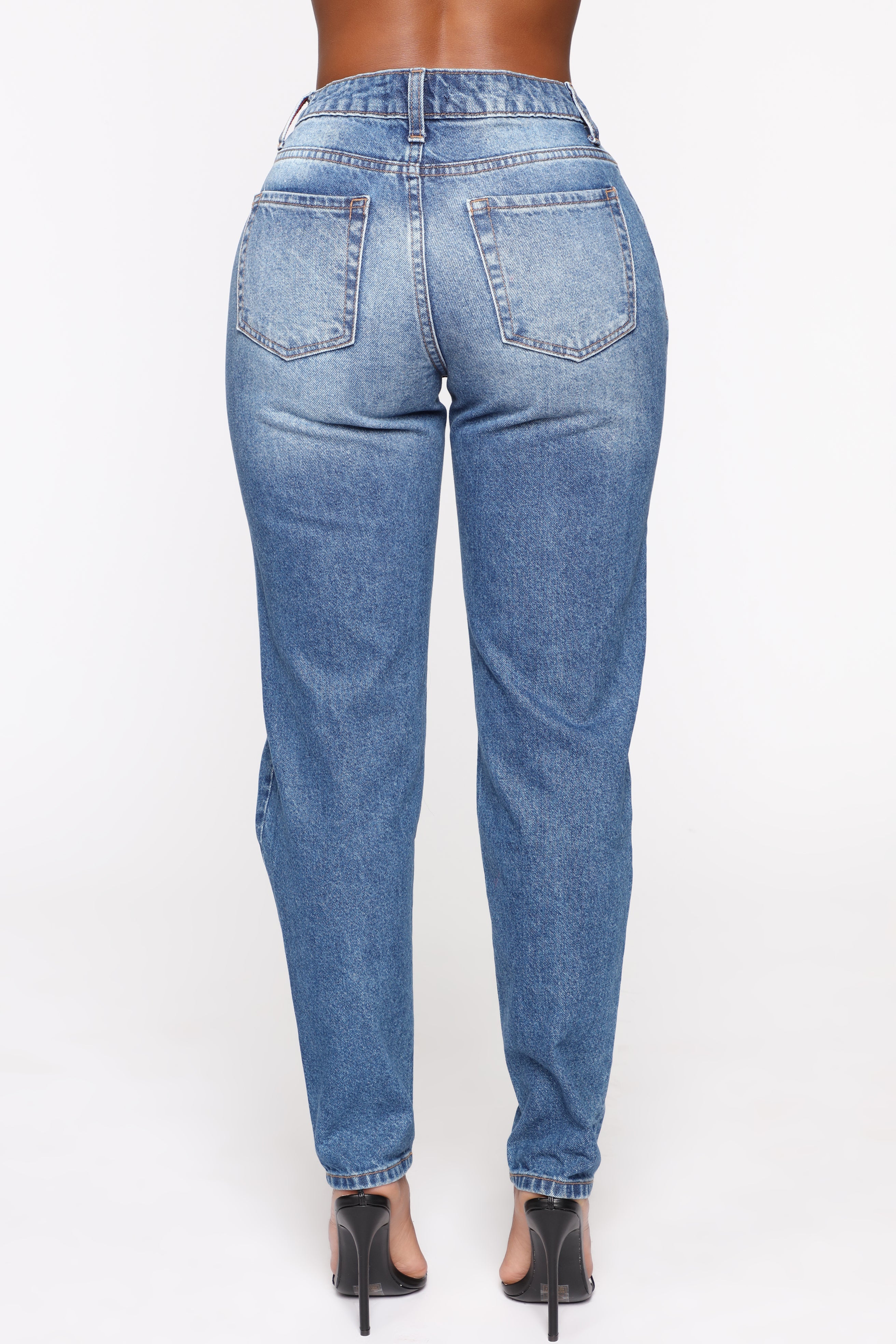 Kia Boyfriend Jeans - Medium Blue Wash – InsStreet