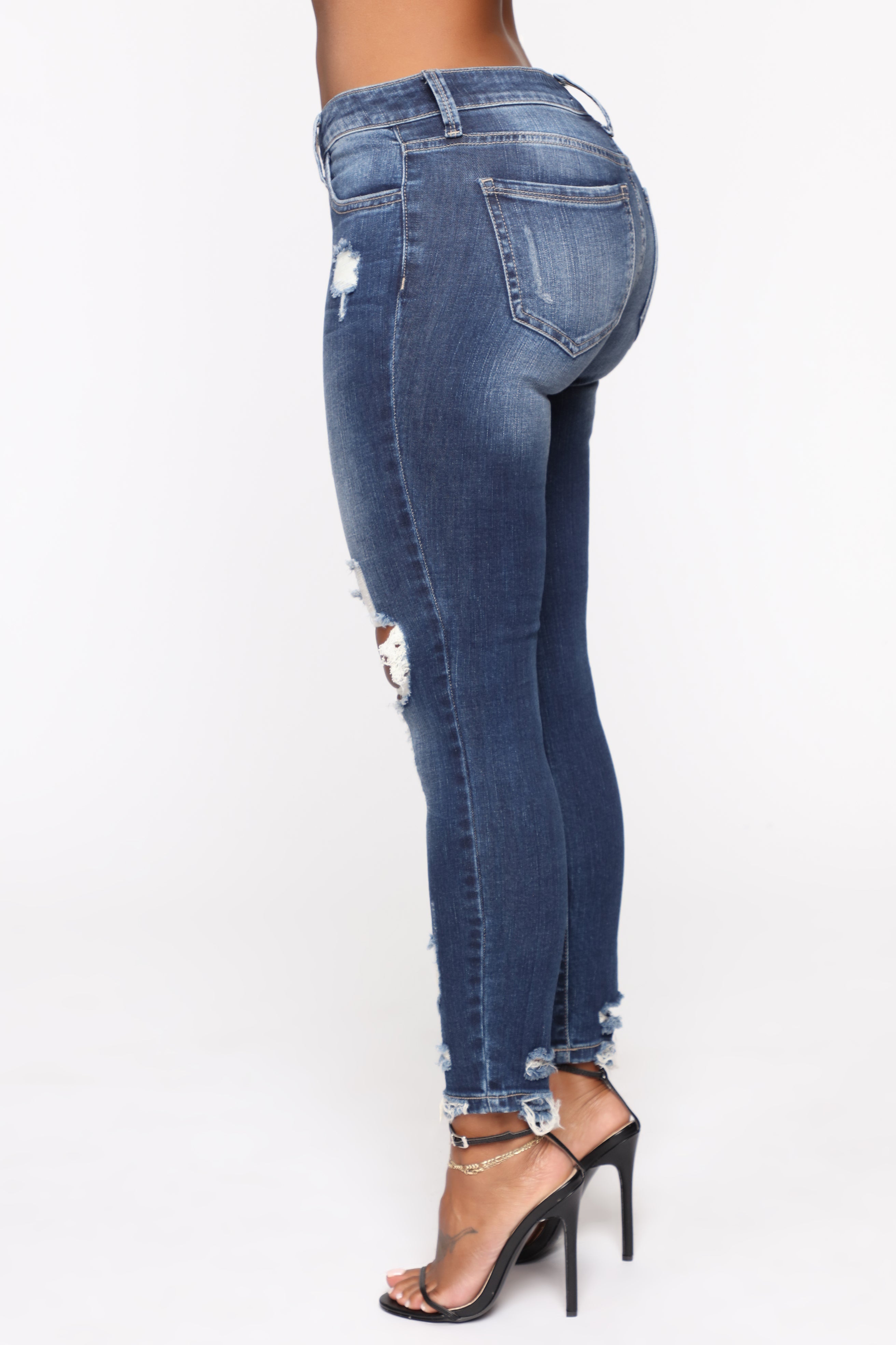 Walking On The Beach Crop Jeans - Dark Denim Ins Street