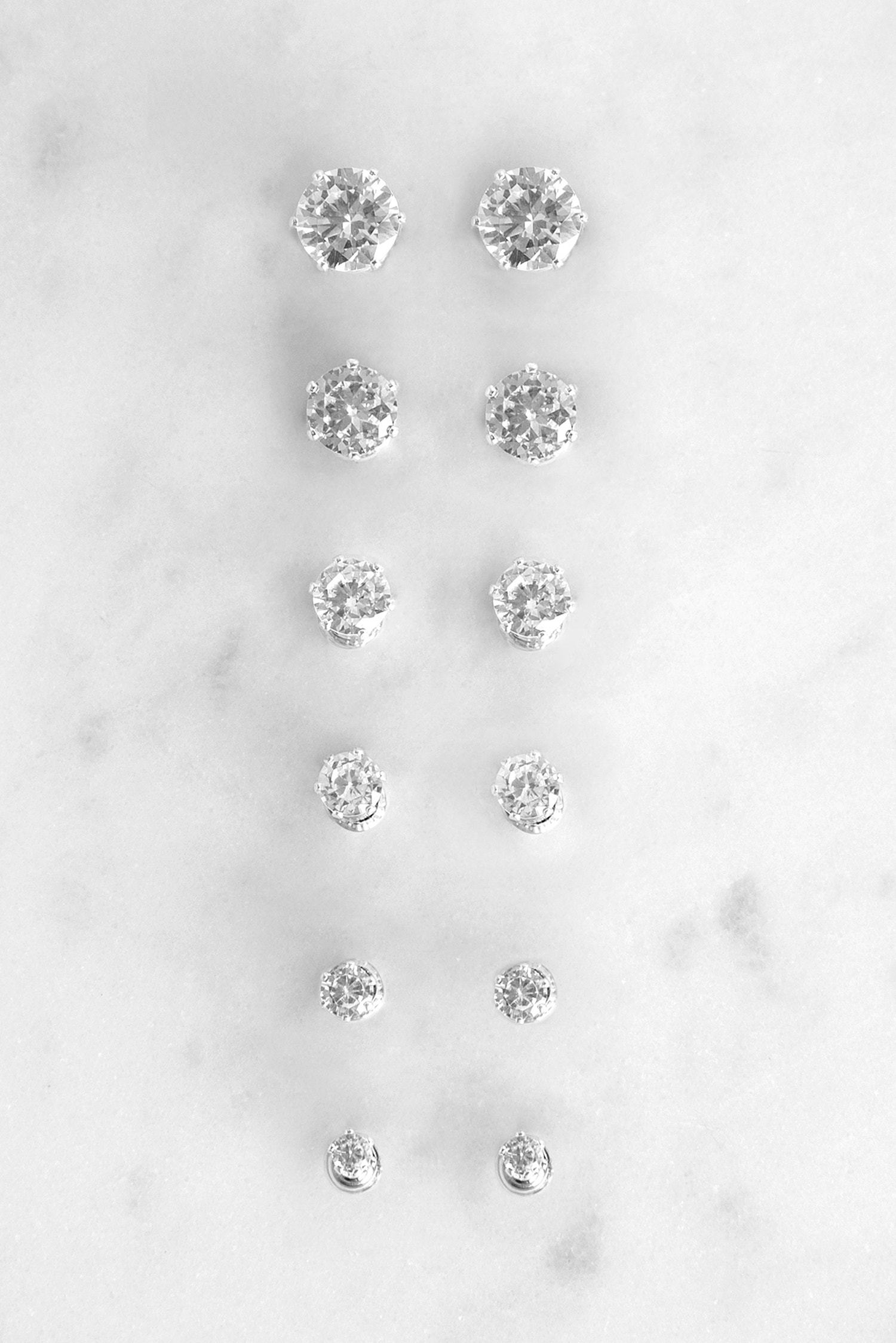 Cubic Zirconia Studs Set Ins Street