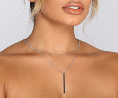 Sleek Layered Pendant Necklace Ins Street