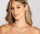 Simply Stunning Rhinestone Necklace And Earrings Set Ins Street