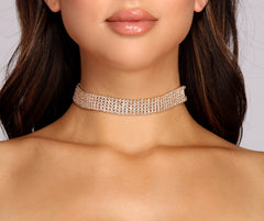 Simple Glam Rhinestone Choker Ins Street