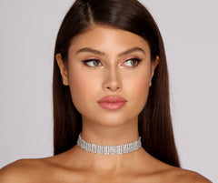 Simple Glam Rhinestone Choker Ins Street