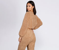 Cozier Than Ever Sherpa PJ Top Ins Street