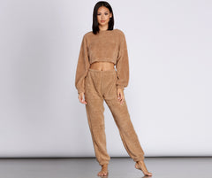 Cozier Than Ever Sherpa PJ Joggers Ins Street