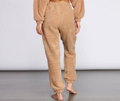 Cozier Than Ever Sherpa PJ Joggers Ins Street