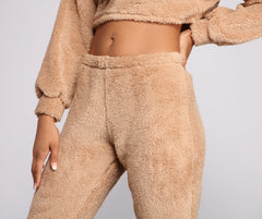 Cozy Cutie Sherpa Pajama Joggers Ins Street