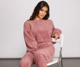 Cozy Cutie Sherpa Pajama Crop Top Ins Street