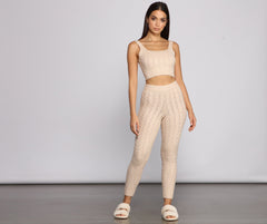 Cozy Moment Cable Knit Pajama Tank Ins Street