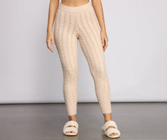 Cozy Moment Cable Knit Pajama Leggings Ins Street