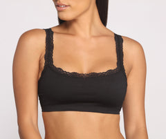 Lace Trim Ribbed Bralette Tank Ins Street