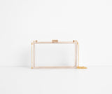 Clearly On Trend Box Clutch
