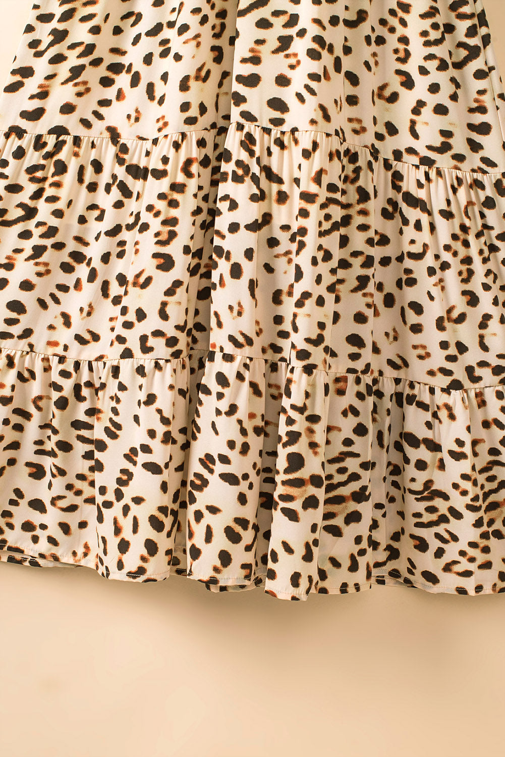 Leopard Smocked Waist Tiered Dress Ins Street