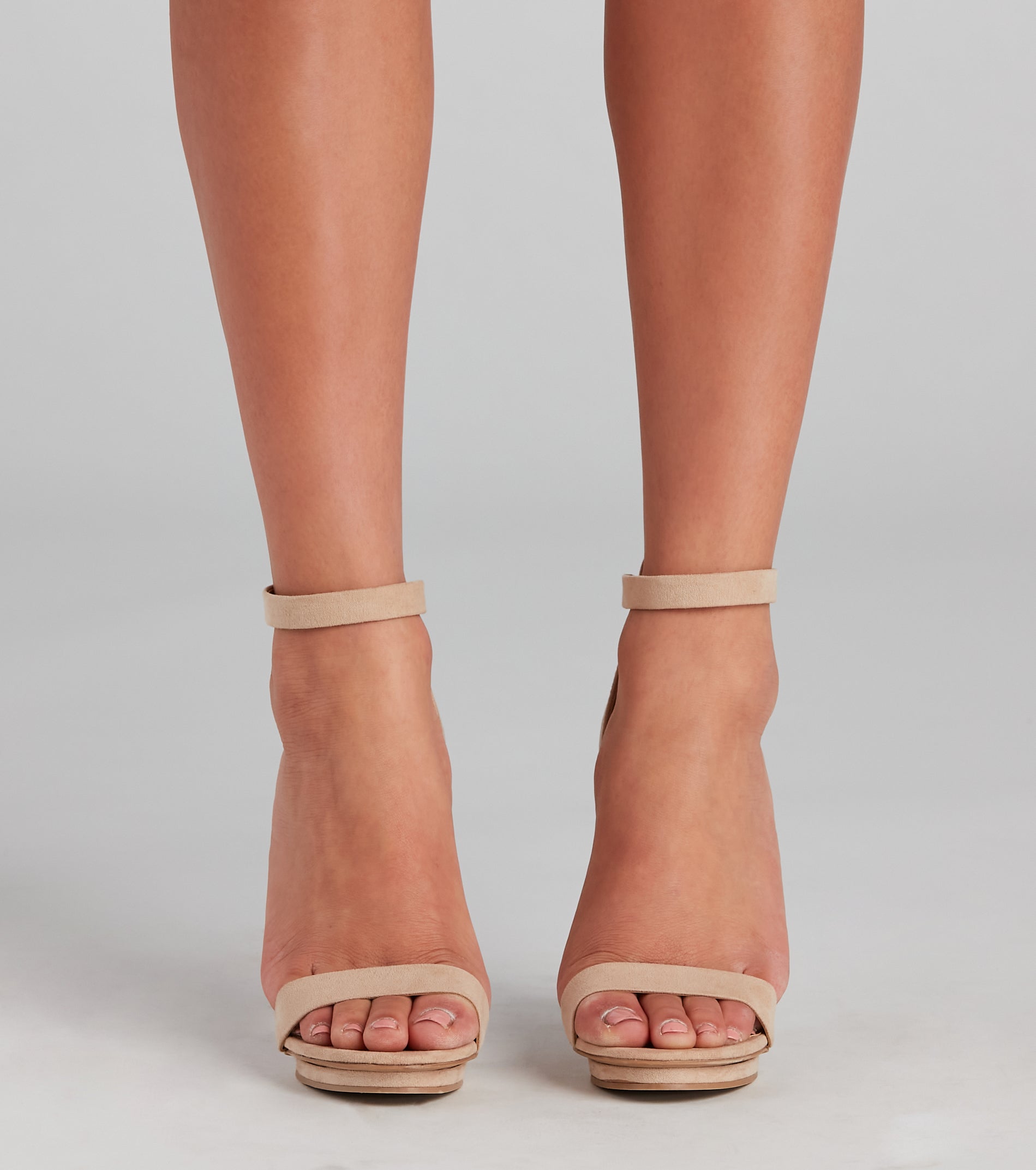 Fab Faux Suede Island Heels Ins Street