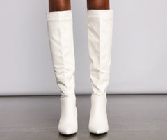 Lead The Way Faux Leather Over The Knee Boots Ins Street