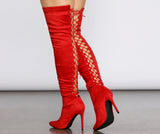 Lace Up Glamour Stiletto Boots Ins Street