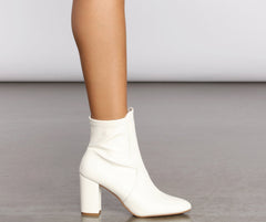 Closet Staple Faux Leather Ankle Booties Ins Street