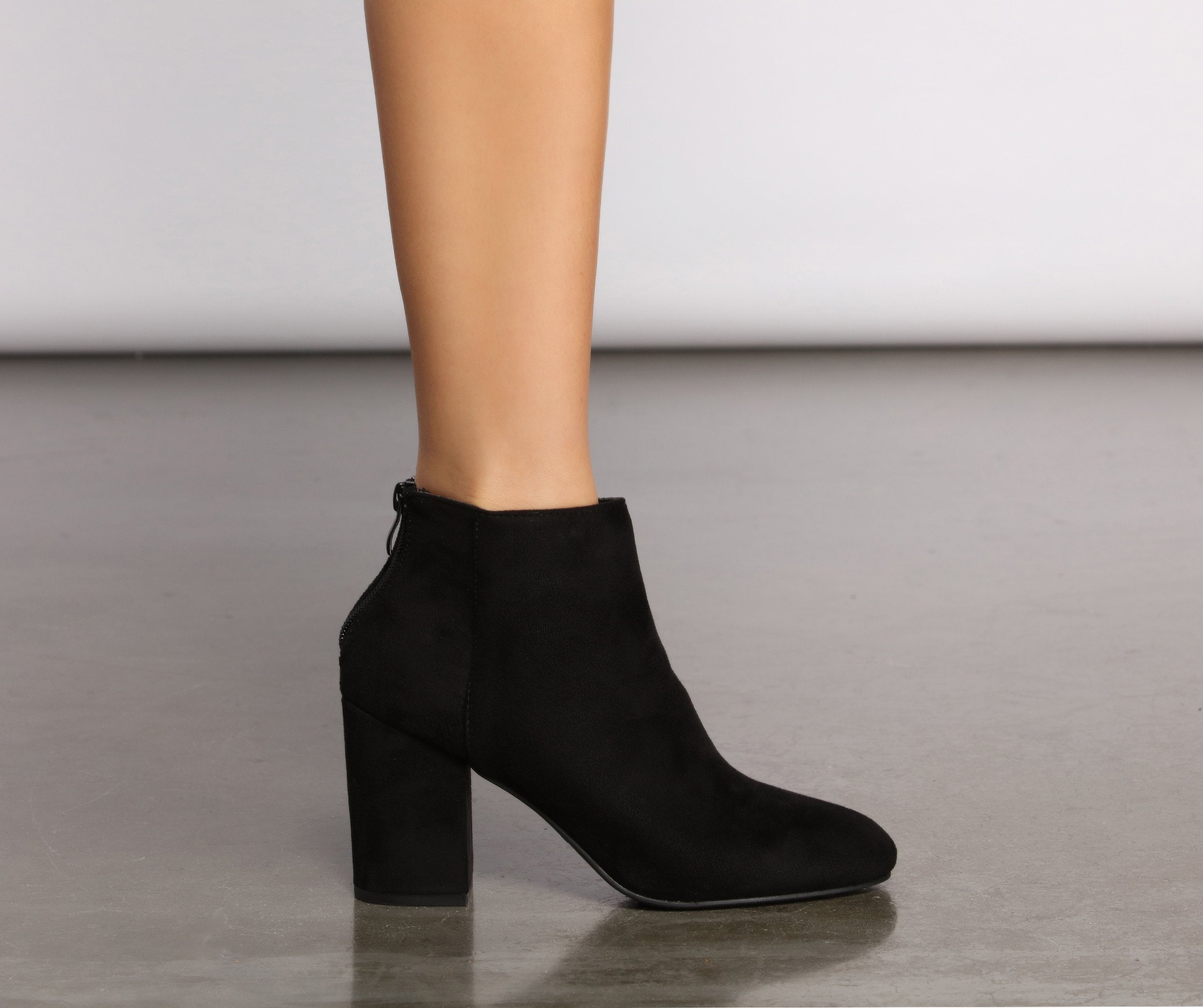 Slay In Basic Faux Suede Booties Ins Street