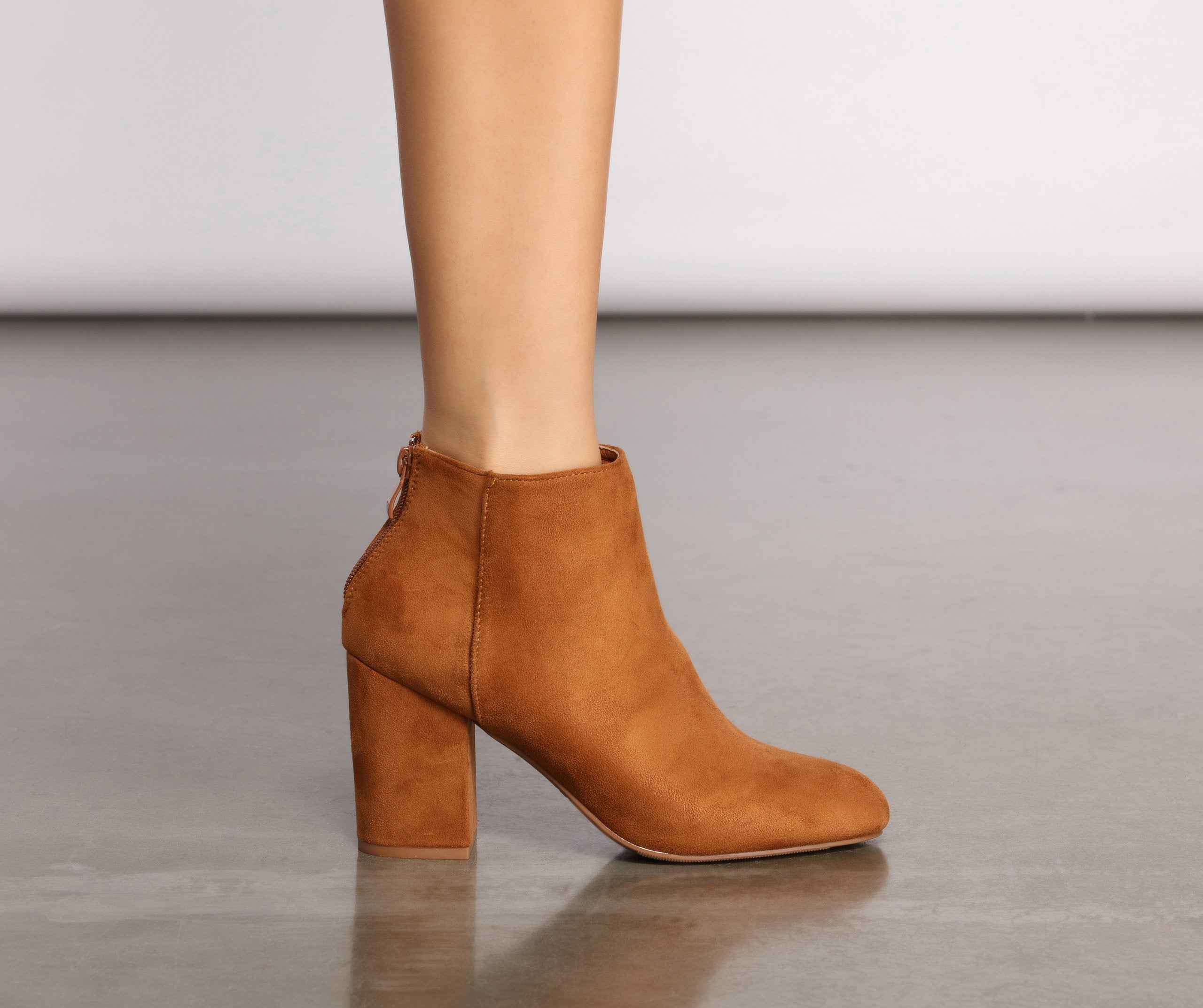 Slay In Basic Faux Suede Booties Ins Street