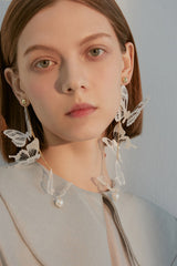 Butterfly Pendant Long Earrings Ins Street