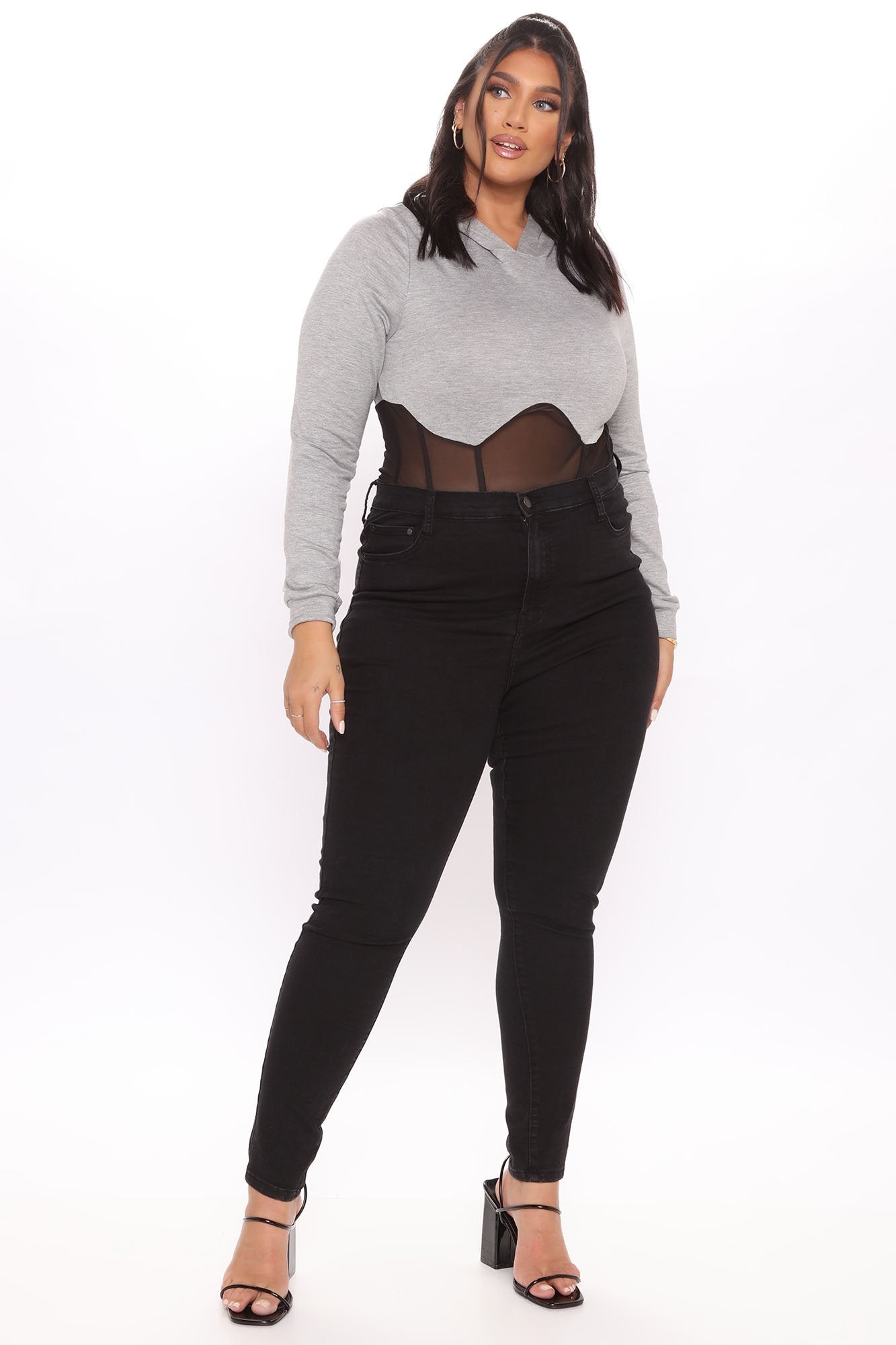 Caroline High Rise Jeans - Black Ins Street