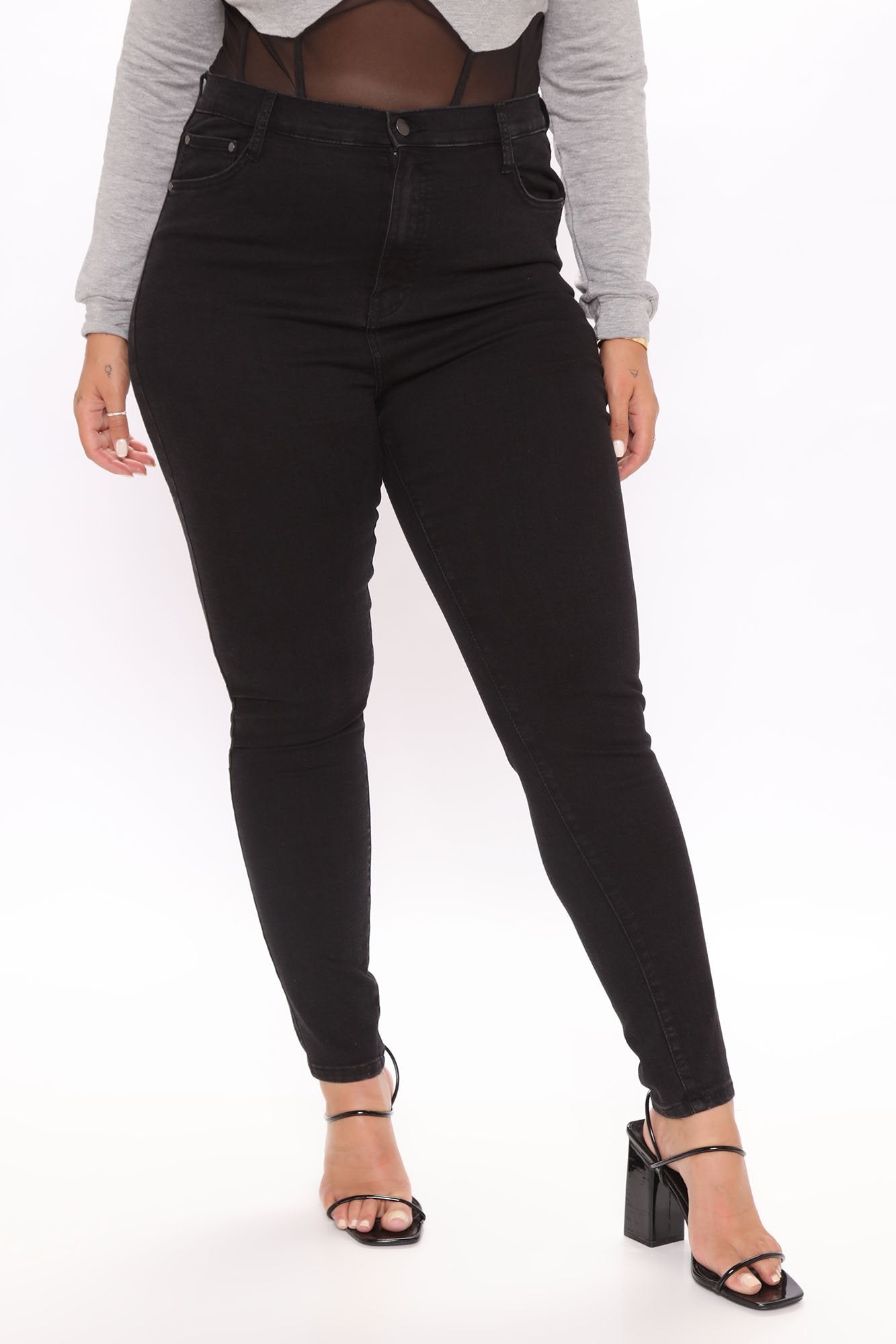Caroline High Rise Jeans - Black Ins Street