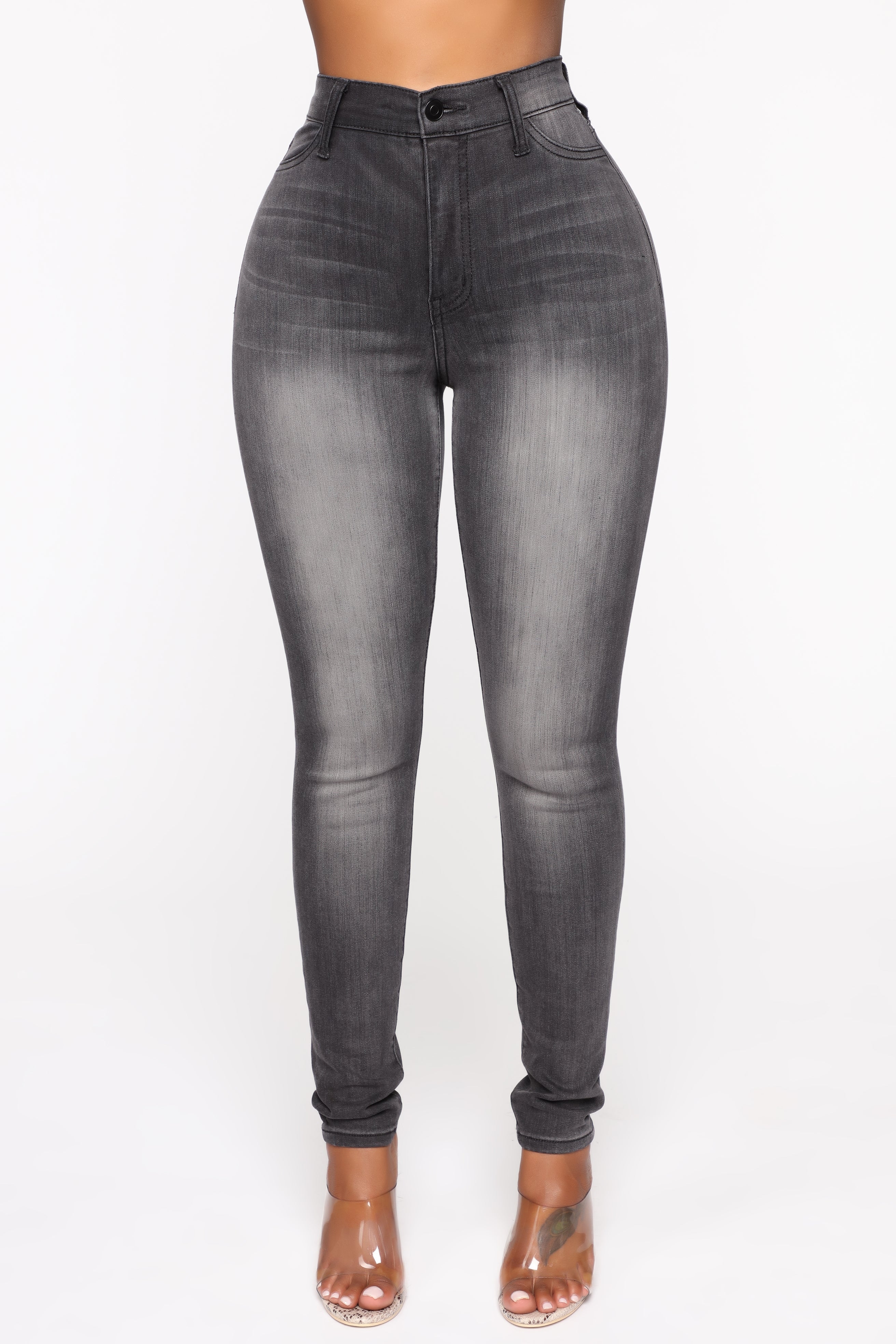 Way Too High Rise Skinny Jeans - Black Ins Street