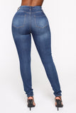 Curve Your Ways Skinny Jeans - Medium Blue Wash Ins Street
