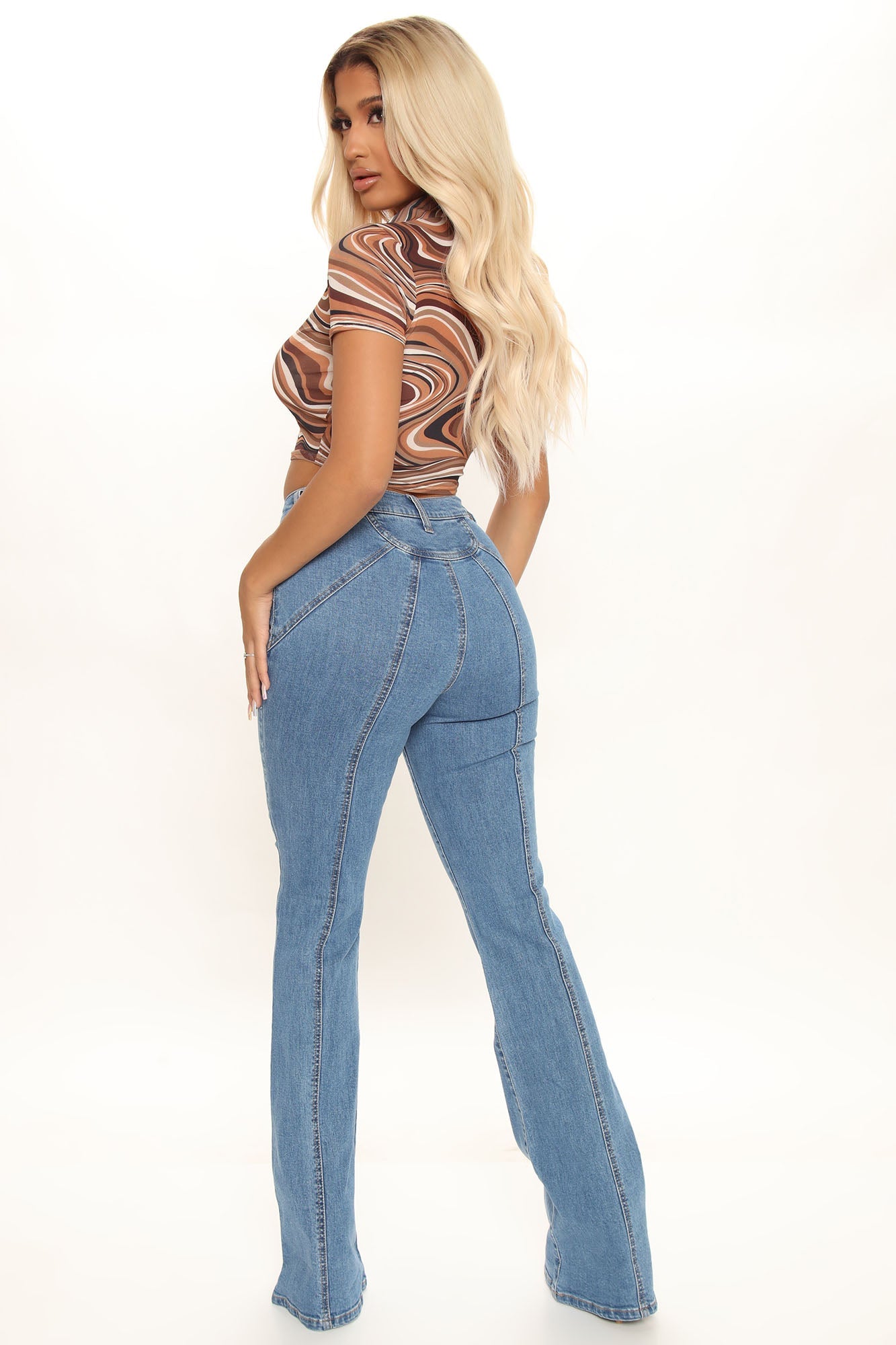 Rays For Daze VIntage Flare Jeans - Medium Blue Wash Ins Street