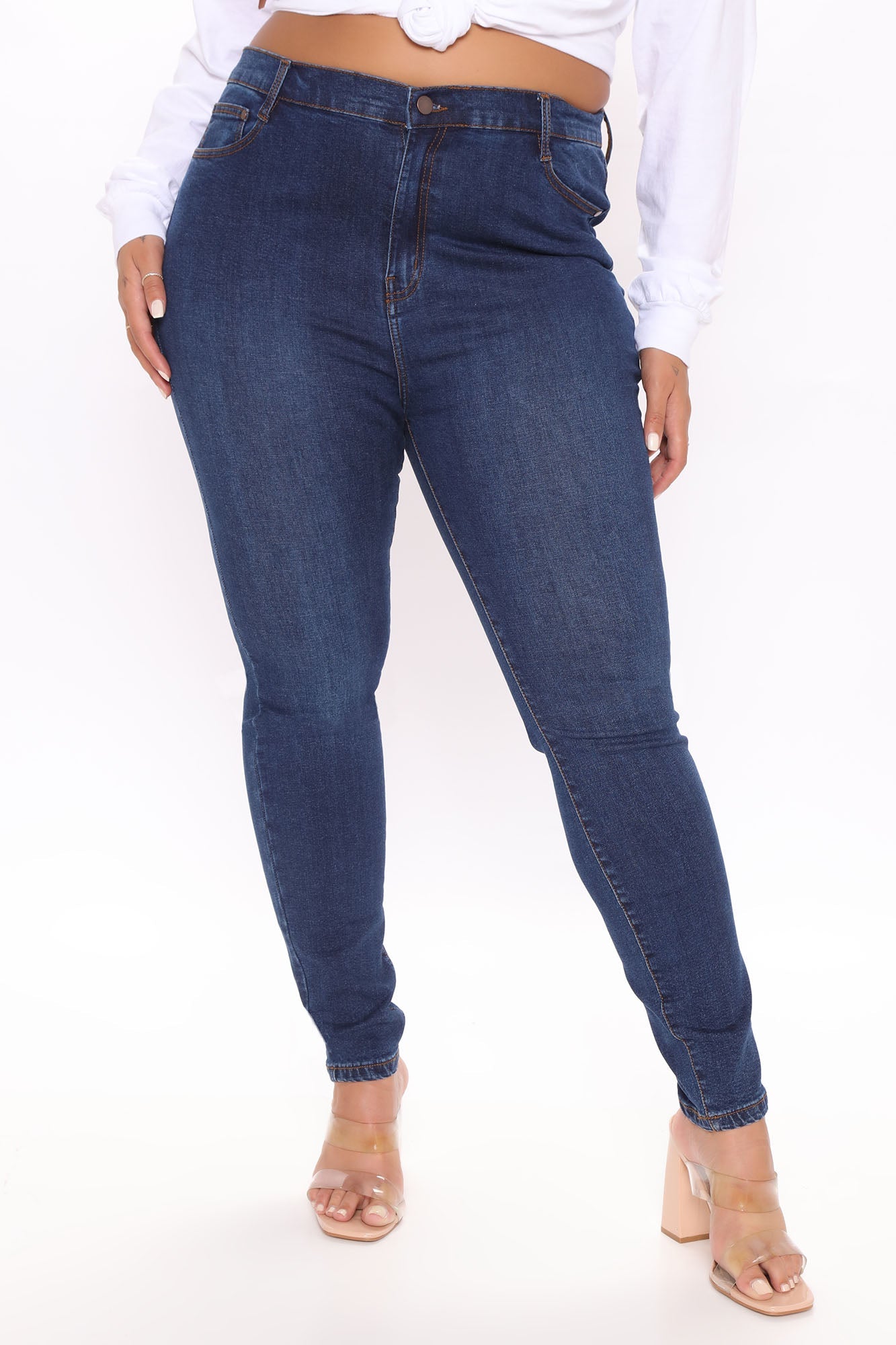 Superhuman High Rise Jeans - Dark Wash Ins Street