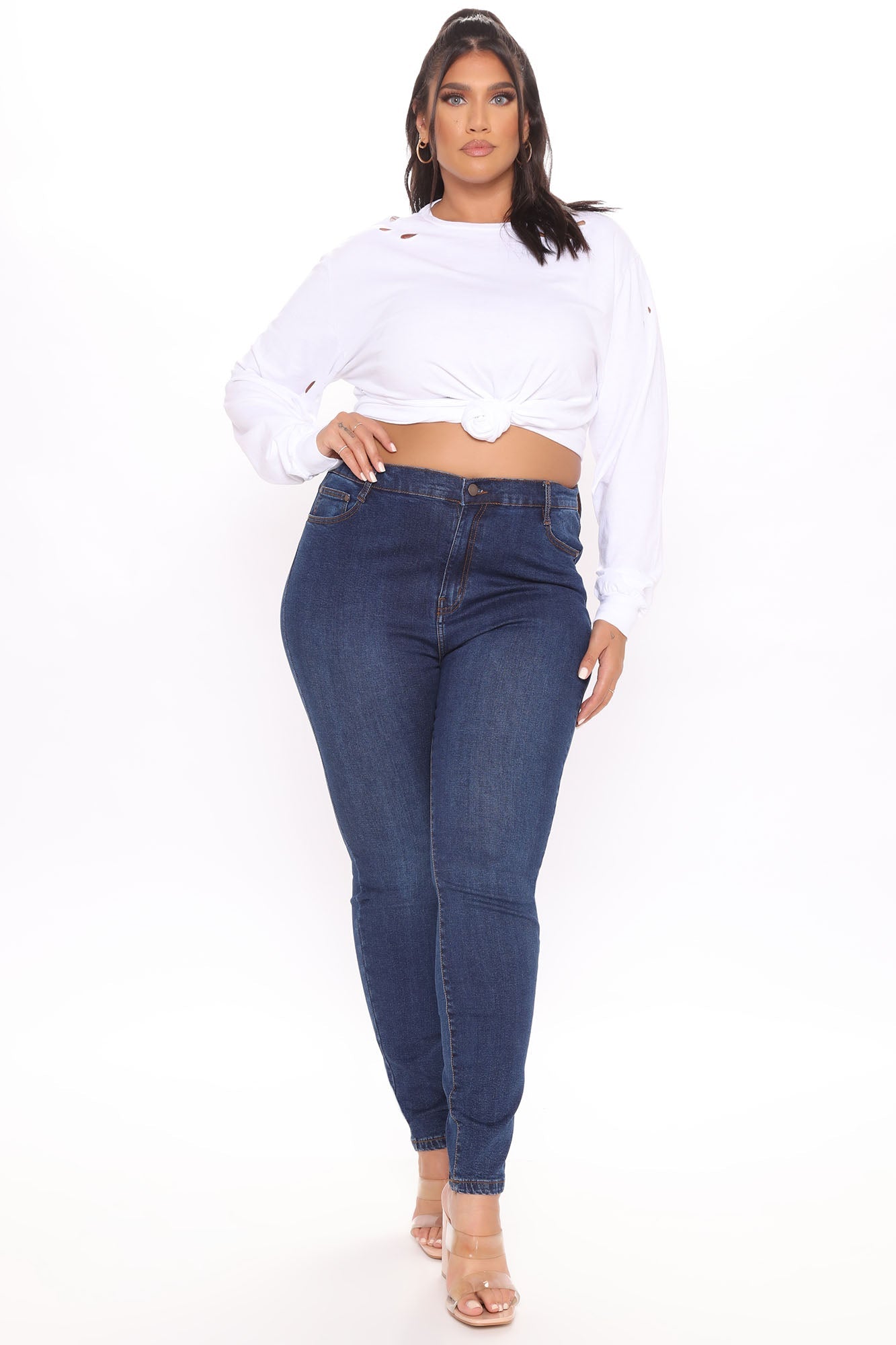 Superhuman High Rise Jeans - Dark Wash Ins Street