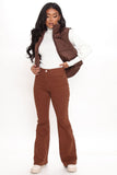 Manchester High Rise Flare Jeans - Brown Ins Street