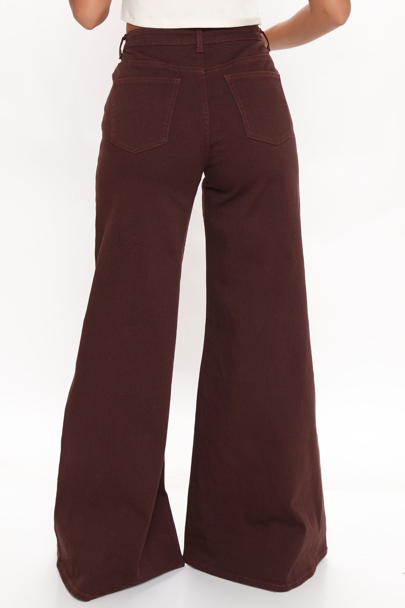 Flare For The Dramatics Wide Leg Jeans - Chocolate – InsStreet