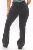 Peace And Love Low Rise Flare Jeans - Grey Ins Street