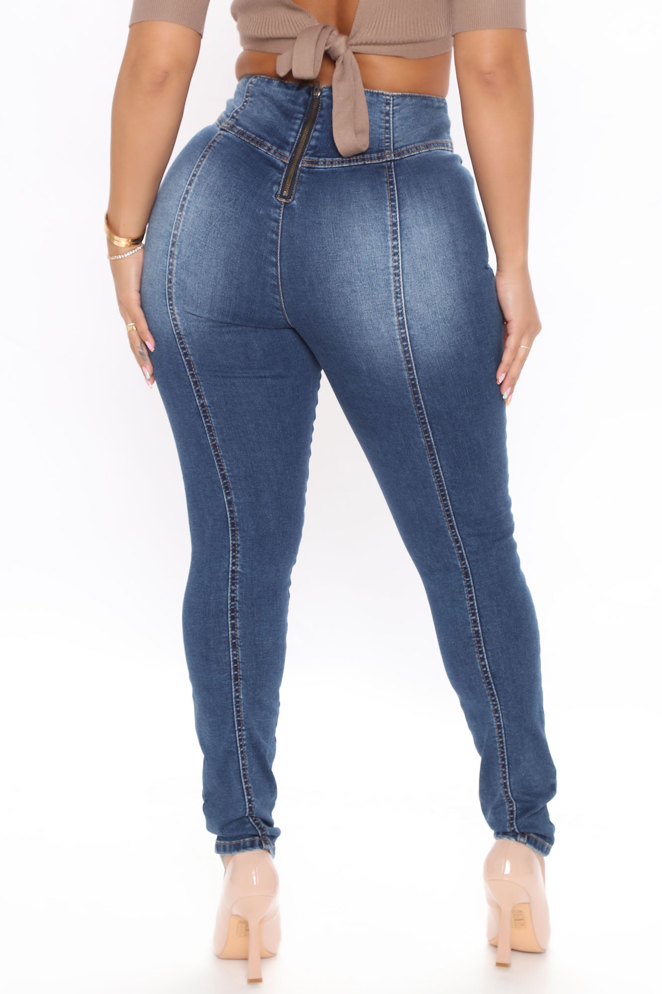 Sculpted To Perfection Curvy Stretch Skinny Jeans - Dark Wash Ins Street