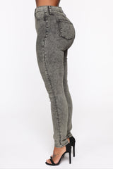 Slow It Down High Rise Skinny Jeans - Olive Ins Street