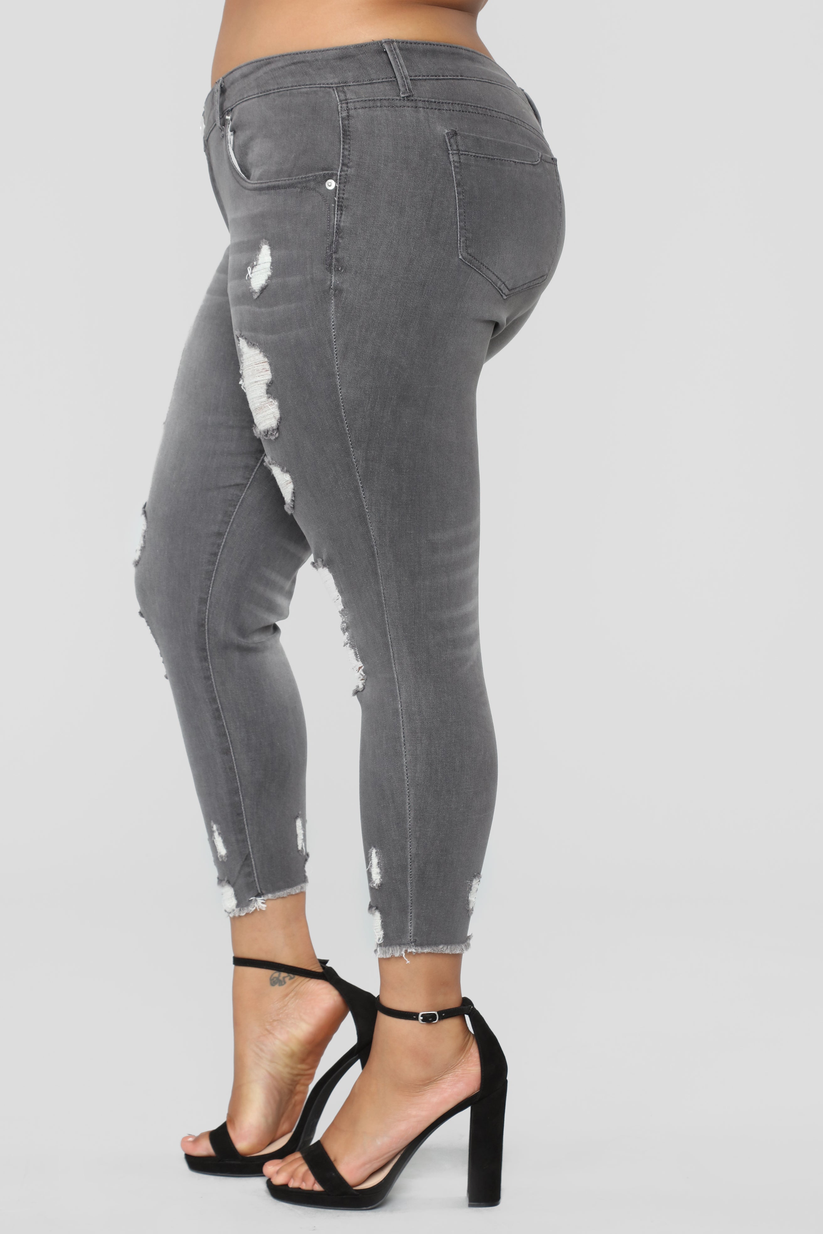 Nervous Around You Jeans - Grey Wash Ins Street
