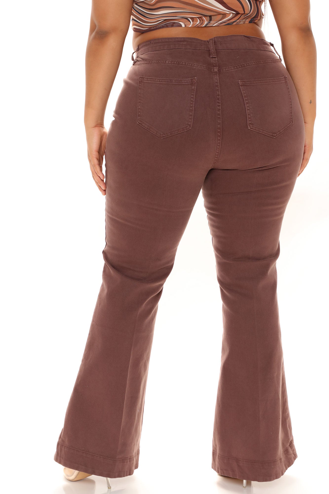 South Of France Trouser Flare Jeans - Chocolate Ins Street