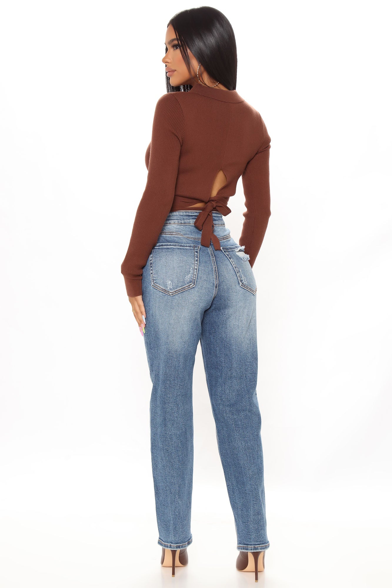 Still Got It Straight Leg Jeans - Medium Blue Wash Ins Street