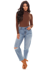 Not Your Daddy Distressed Boyfriend Jeans - Light Blue Wash Ins Street