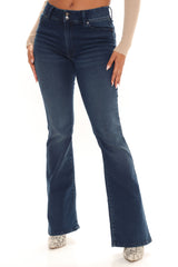 Boost Up Booty Lifting Compression Stretch Flare Jeans - Dark Wash Ins Street