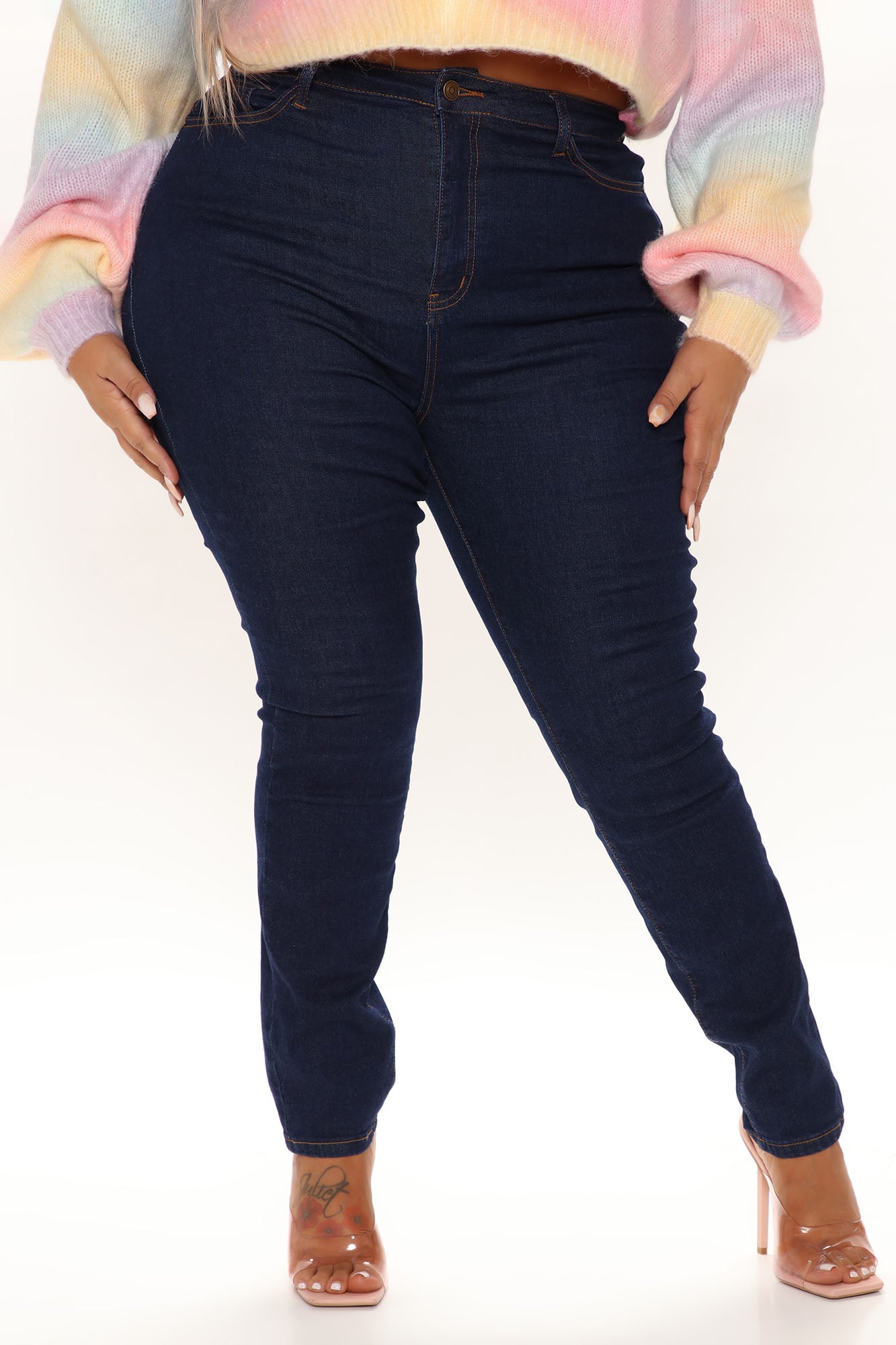 Supernatural Vibes Stretch Skinny Jeans - Dark Wash Ins Street