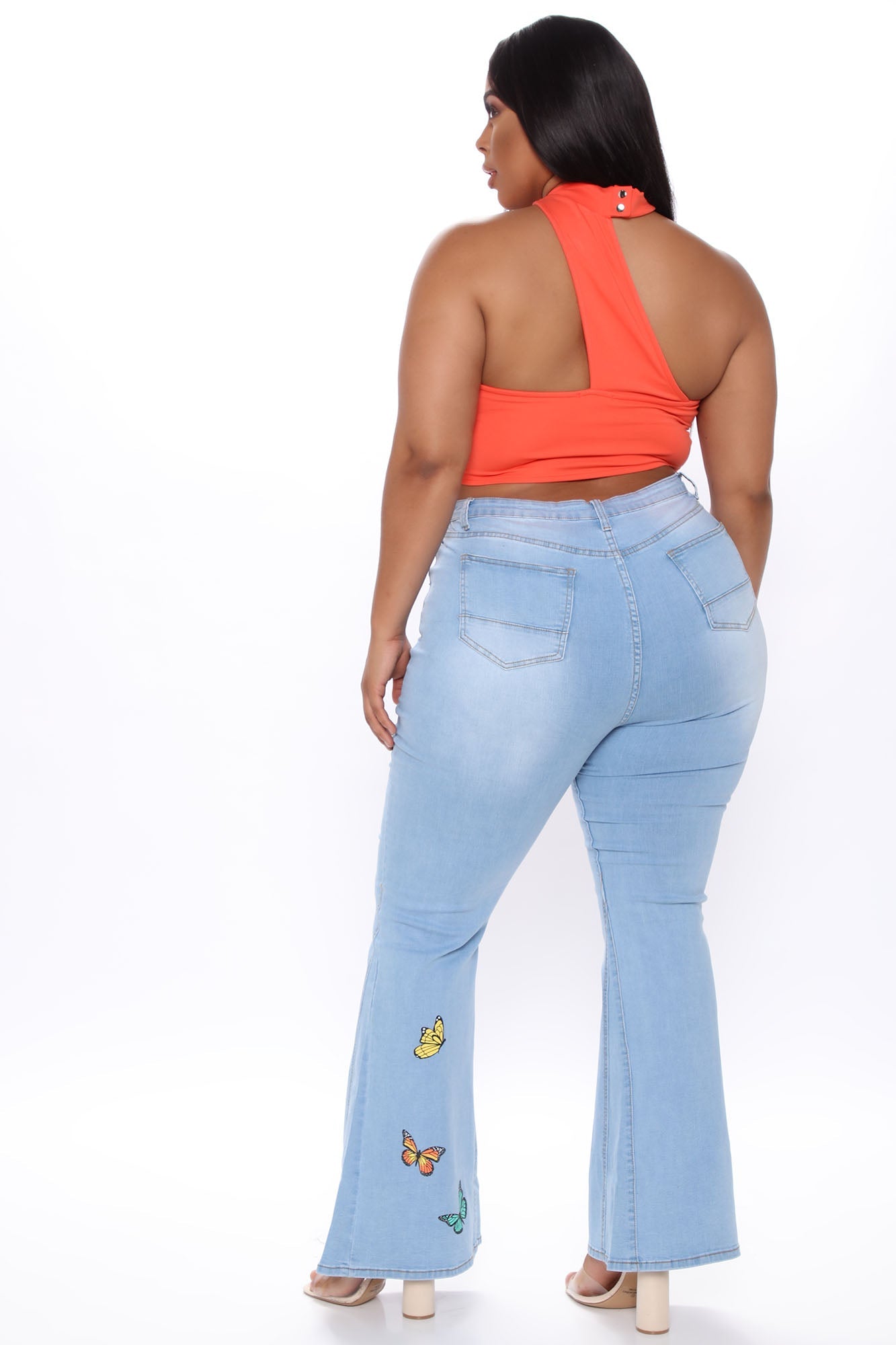 Catching Butterflies Extreme Flare Jeans - Light Blue Wash Ins Street