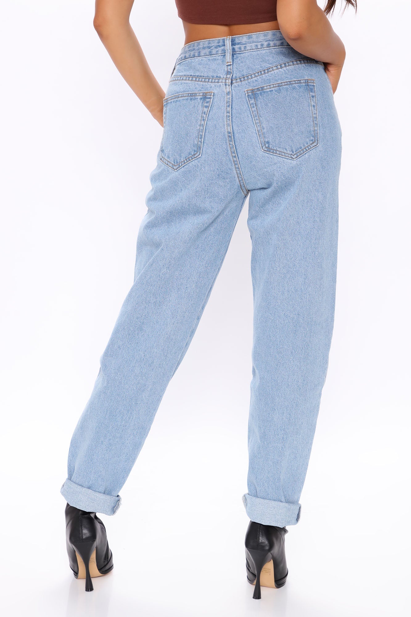 Sugar Daddy Slouch Fit Jeans - Light Blue Wash Ins Street