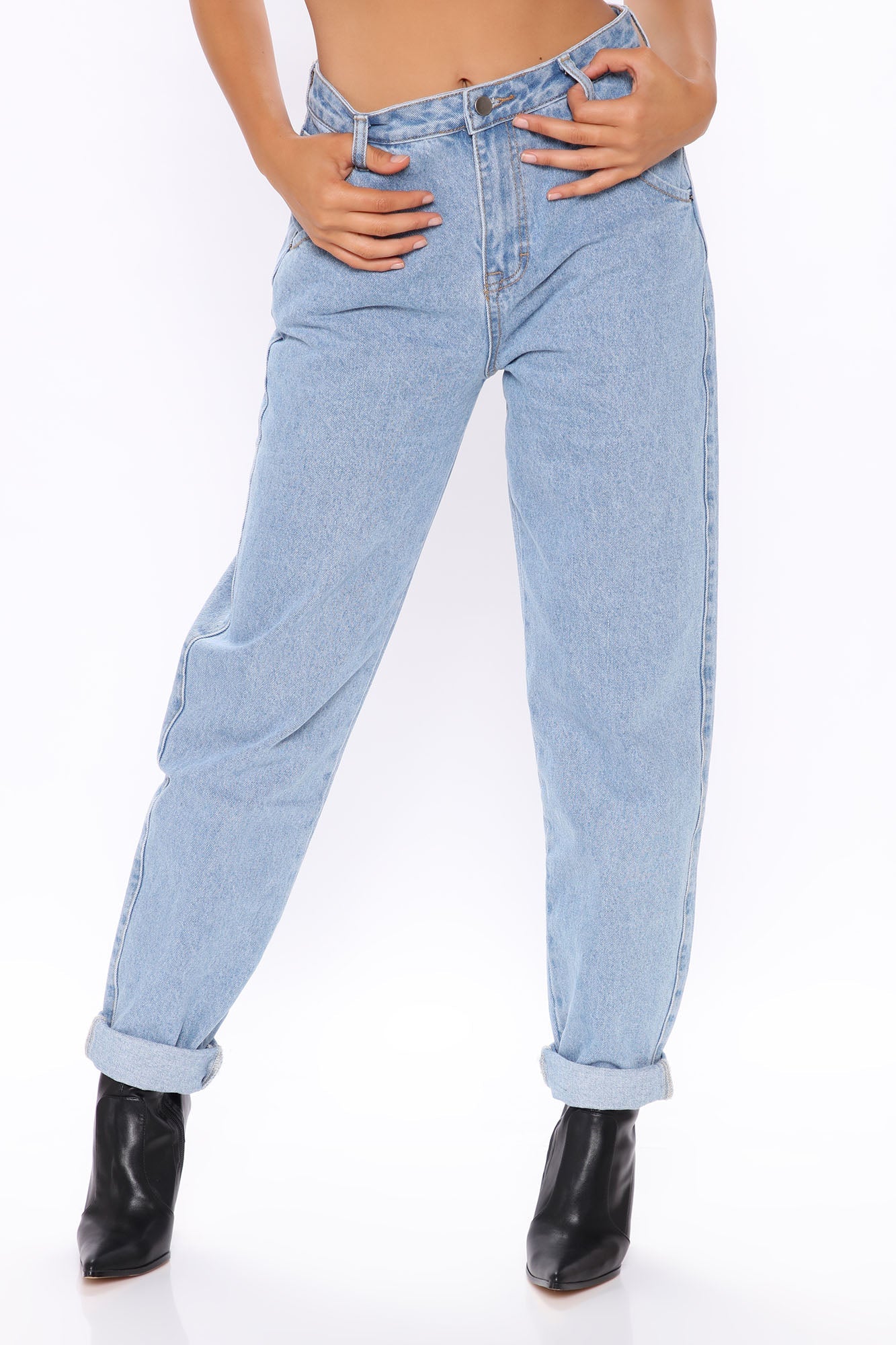 Sugar Daddy Slouch Fit Jeans - Light Blue Wash Ins Street
