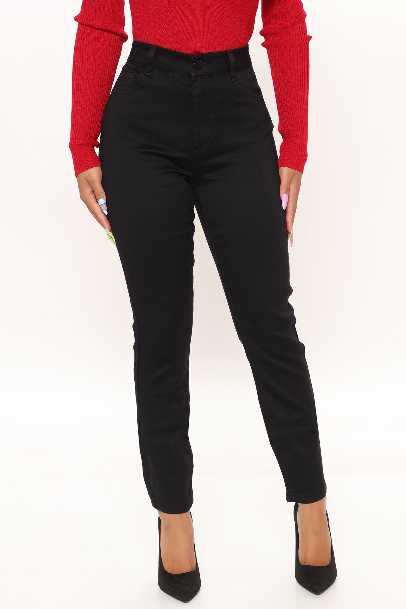 Alexa High Rise Skinny Jeans - Black Ins Street