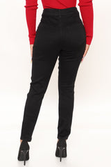 Alexa High Rise Skinny Jeans - Black Ins Street
